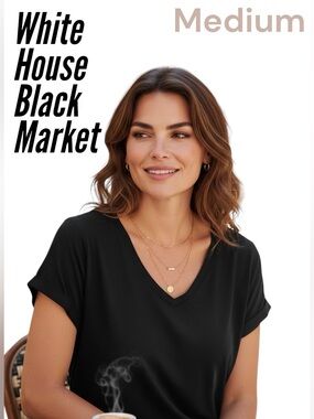 White House Black Market Elegant Black Blouse